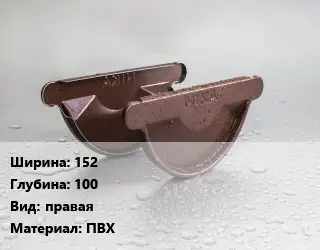 Заглушка желоба 152х100 правая ПВХ